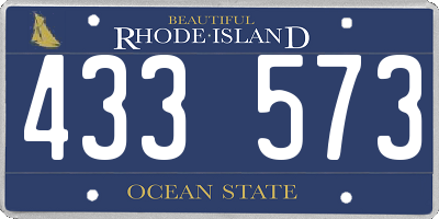 RI license plate 433573
