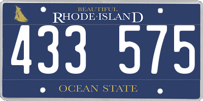 RI license plate 433575
