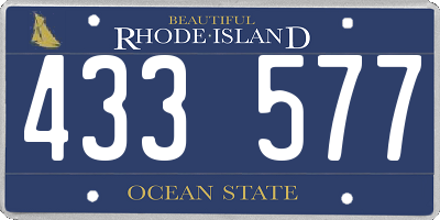 RI license plate 433577