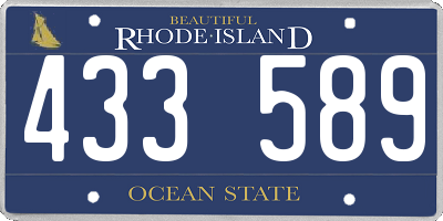 RI license plate 433589