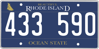 RI license plate 433590