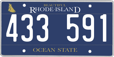 RI license plate 433591