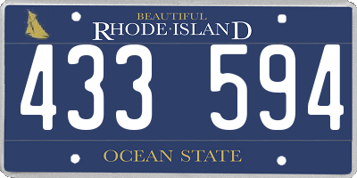 RI license plate 433594