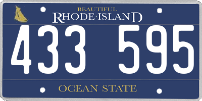 RI license plate 433595