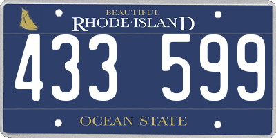 RI license plate 433599