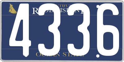 RI license plate 4336
