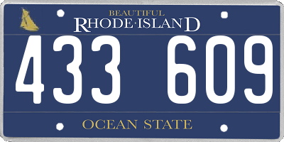 RI license plate 433609