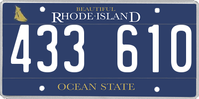RI license plate 433610
