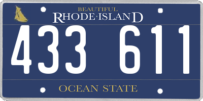 RI license plate 433611
