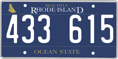 RI license plate 433615