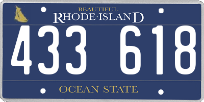 RI license plate 433618