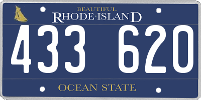 RI license plate 433620
