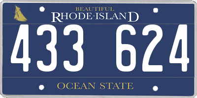 RI license plate 433624
