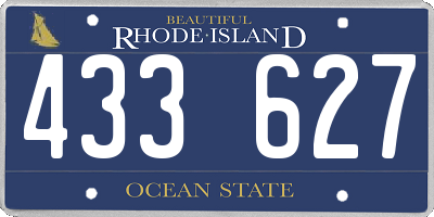 RI license plate 433627