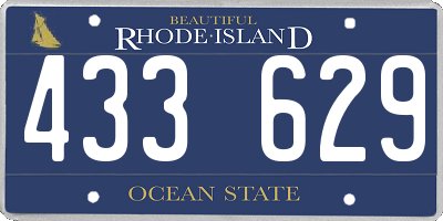 RI license plate 433629
