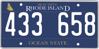 RI license plate 433658