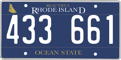 RI license plate 433661
