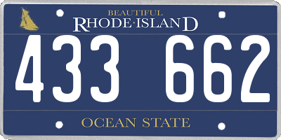 RI license plate 433662