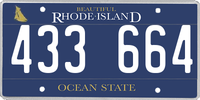 RI license plate 433664