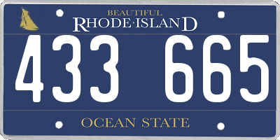 RI license plate 433665