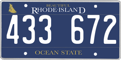 RI license plate 433672