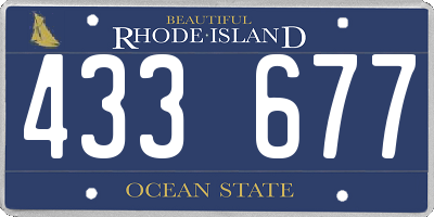 RI license plate 433677