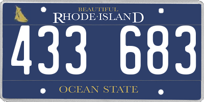 RI license plate 433683
