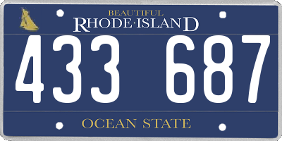 RI license plate 433687