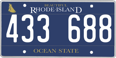 RI license plate 433688