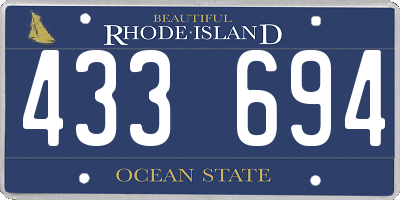 RI license plate 433694