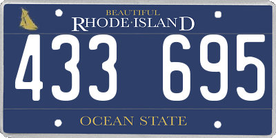 RI license plate 433695