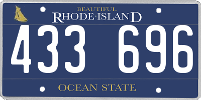 RI license plate 433696