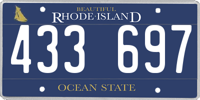 RI license plate 433697