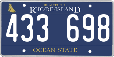 RI license plate 433698