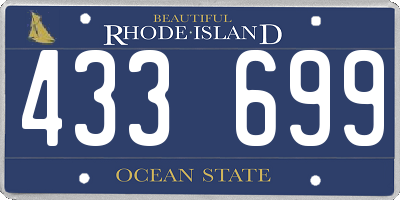 RI license plate 433699