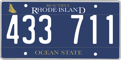 RI license plate 433711