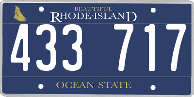 RI license plate 433717