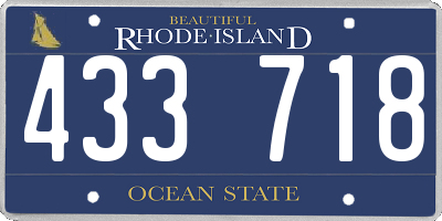 RI license plate 433718
