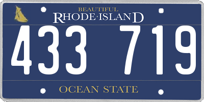 RI license plate 433719