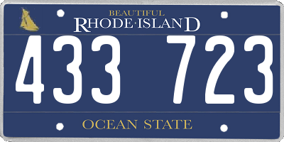 RI license plate 433723