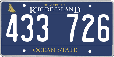 RI license plate 433726