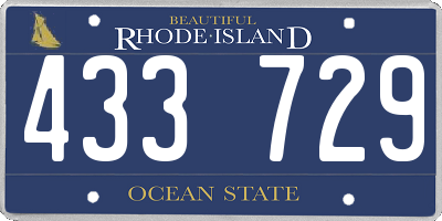 RI license plate 433729