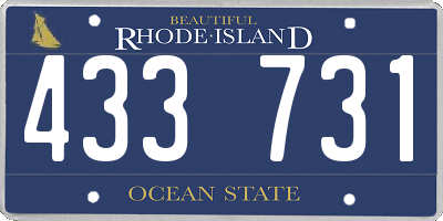 RI license plate 433731