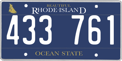 RI license plate 433761