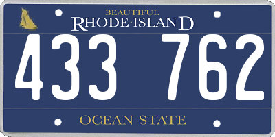 RI license plate 433762