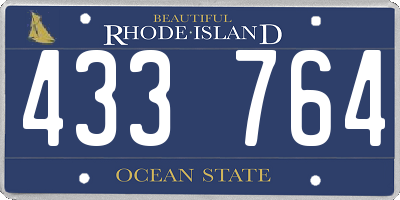 RI license plate 433764
