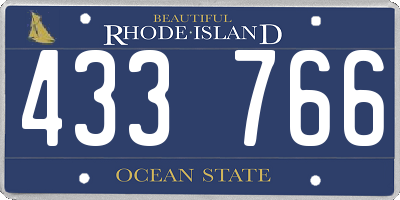 RI license plate 433766