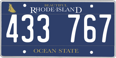 RI license plate 433767