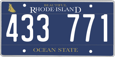 RI license plate 433771