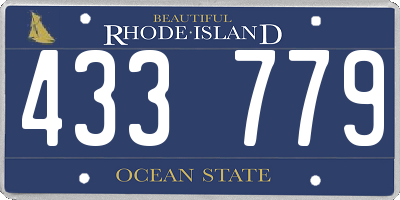 RI license plate 433779